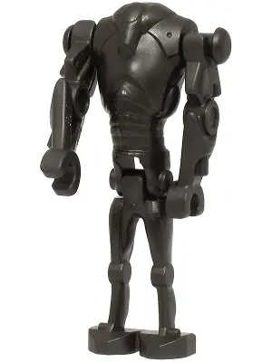 SW1321:  Super Battle Droid - Pearl Dark Gray, Narrow Head, Chest Light Indent