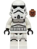 Minifigurka: SW1326:  Imperial Stormtrooper - Female, Dual Molded Helmet with Light Bluish Gray Panels on Back, Shoulder Belts, Medium Brown Head