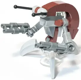 SW1340:  Droideka (Destroyer Droid) - Light Bluish Gray Claws, Dark Bluish Gray Plate 1 x 2