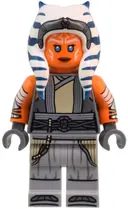 Minifigurka: SW1354:  Ahsoka Tano (Adult) - Dark Bluish Gray Vest, Tan Tunic, Printed Arms, Light Bluish Gray Legs