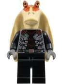 Minifigurka: SW1367:  Jar Jar Binks - Black Outfit, Printed Head with Dark Orange Top (Darth Jar Jar)