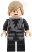 Minifigurka: SW1370:  Luke Skywalker - Dark Bluish Gray Jedi Robe, Printed Legs, Hair with Side Part