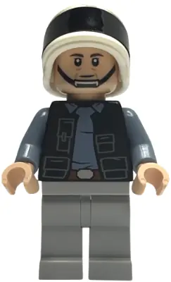 SW1391:  Rebel Fleet Trooper - Male, Vest with Pockets, Black Neck, Dark Brown Eyebrows