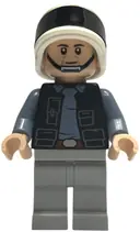 Minifigurka: SW1391:  Rebel Fleet Trooper - Male, Vest with Pockets, Black Neck, Dark Brown Eyebrows