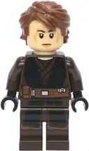 Minifigurka: SW1398:  Anakin Skywalker - Dark Brown and Black Robe, Black Hands