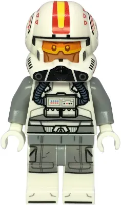 SW1402:  Clone Trooper Pilot (Phase 2) - Light Bluish Gray Arms, Nougat Head