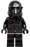 Minifigurka: SW1416:  Imperial Death Trooper - Black Armor with Gold Cracks, Dark Tan Zombie Head