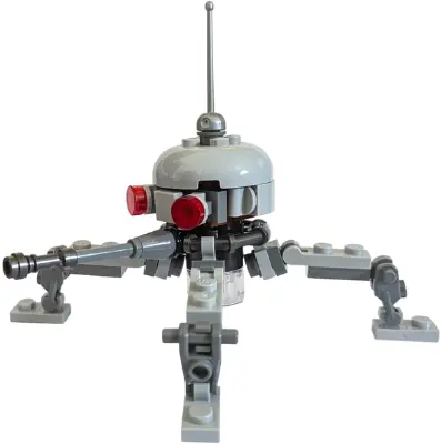 SW1421:  Dwarf Spider Droid - Light Bluish Gray Dome, Lightsaber Hilt
