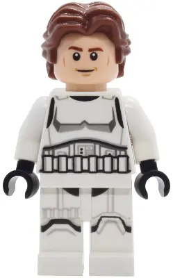 SW1458:  Han Solo - Stormtrooper Outfit, Printed Legs, Shoulder Belts, Smile / Angry