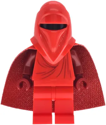 SW1478:  Imperial Royal Guard - Dark Red Arms and Hands, Torso Creases on Front and Back, Spongy Cape