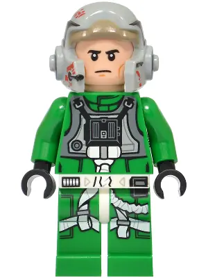 SW1510:  Rebel Pilot A-wing - Green Jumpsuit with Dark Bluish Gray Vest