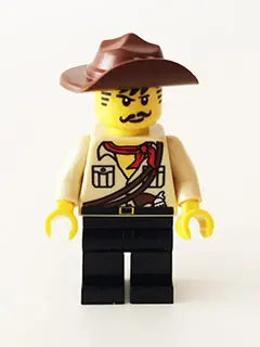 TLM068:  Johnny Thunder (The Lego Movie - Dark Brown Straps, White Pupils)