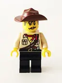 Minifigurka: TLM068:  Johnny Thunder (The Lego Movie - Dark Brown Straps, White Pupils)