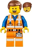 Minifigurka: TLM072:  Emmet - Wide Smile with Teeth and Tongue