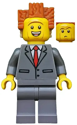 TLM095:  President Business - Smiling, Raised Eyebrows