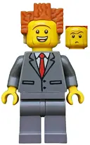Minifigurka: TLM095:  President Business - Smiling, Raised Eyebrows