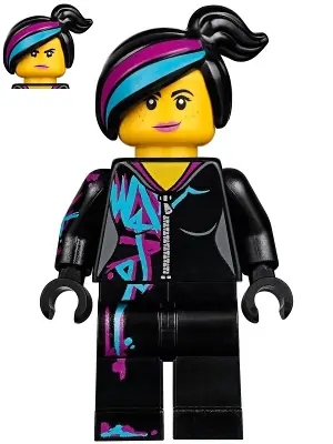 TLM115:  Lucy Wyldstyle with Magenta Lined Hoodie, Smile / Angry