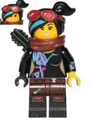 Minifigurka: TLM117:  Lucy Wyldstyle with Black Quiver, Reddish Brown Scarf and Goggles, Open Mouth  Smile / Angry
