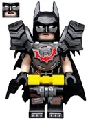 Minifigurka: TLM118:  Batman - Battle Ready, Tire Armor, Tattered Cape, Yellow Utility Belt
