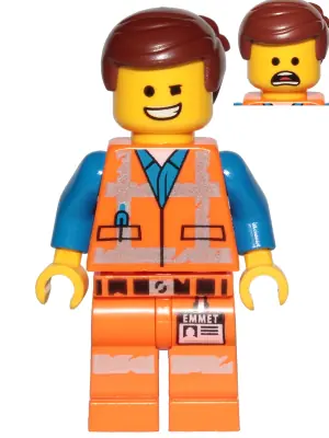 TLM120:  Emmet - Wink Smile / Scared, Worn Uniform