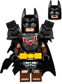 Minifigurka: TLM130:  Batman - Battle Ready, Tire Armor, Tattered Cape, Yellow Utility Belt, Reddish Brown Boots