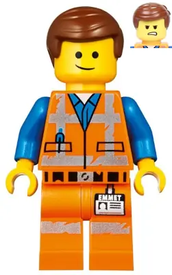 TLM142:  Emmet - Lopsided Smile / Angry, Worn Uniform