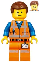 Minifigurka: TLM142:  Emmet - Lopsided Smile / Angry, Worn Uniform