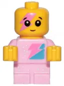 Minifigurka: TLM204:  Sparkle Baby - Dark Pink Lightning Around Eye