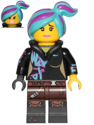TLM207:  Lucy Wyldstyle with Hood Folded Down, Raised Eyebrows / Furious