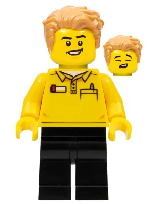 TLS099:  LEGO Brand Store Employee, Hair Swept Left Tousled