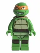 Minifigurka: TNT038:  Michelangelo, Gritted Teeth, Smudges