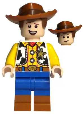 TOY016:  Woody - Normal Legs, Dark Orange Boots, Open Mouth Smile / Lopsided Grin