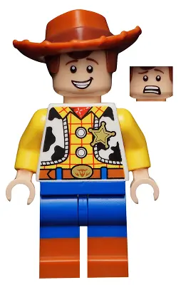 TOY025:  Woody - Normal Legs, Dark Orange Boots, Open Mouth Smile / Scared