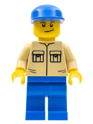 TRN139:  Shirt with 2 Pockets No Collar, Blue Legs, Blue Cap