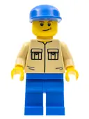 Minifigurka: TRN139:  Shirt with 2 Pockets No Collar, Blue Legs, Blue Cap