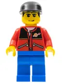 Minifigurka: TWN027:  Red Jacket with Zipper Pockets and Classic Space Logo, Blue Legs, Black Cap