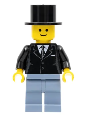 TWN071:  Suit Black, Top Hat, Sand Blue Legs