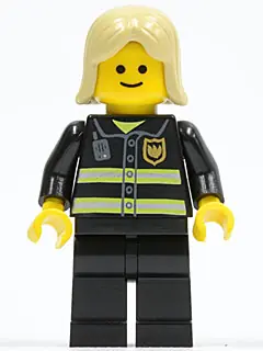 TWN093:  Fire - Reflective Stripes, Black Legs, Tan Female Hair
