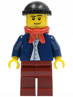 TWN148:  Dark Blue Jacket, Light Blue Shirt, Dark Red Legs, Red Bandana, Black Knit Cap