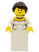 Minifigurka: TWN157:  Bride, Wedding Dress with Necklace