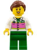 Minifigurka: TWN228:  Supermarket Female Shop Assistant
