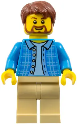 TWN235:  Dad - Beard, Shirt with Buttons