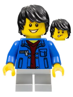 TWN244:  Boy, Denim Jacket, Light Bluish Gray Short Legs