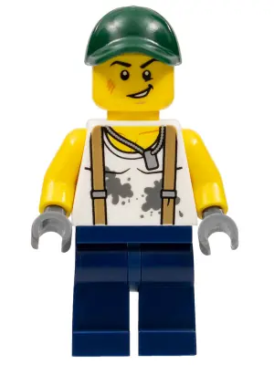 TWN334:  Mechanic - Dark Green Cap, Dark Blue Legs