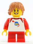 Minifigurka: TWN339:  Boy with White Classic Space Shirt