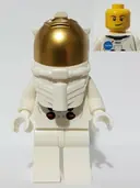 Minifigurka: TWN373:  NASA Apollo 11 Astronaut - Male with White Torso with NASA Logo and Lopsided Smile