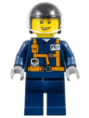 TWN375:  Helicopter Pilot - Dark Blue Suit with Harness