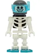 Minifigurka: TWN429:  Skeleton - Diver, Black Air Tanks, Dark Turquoise Flippers, Dark Bluish Gray Helmet