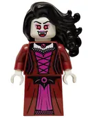 Minifigurka: TWN530:  Vampire - Dark Red Dress, Black Hair