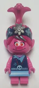 Minifigurka: TWT019:  Poppy - Dark Blue Jacket, Flat Silver Flower